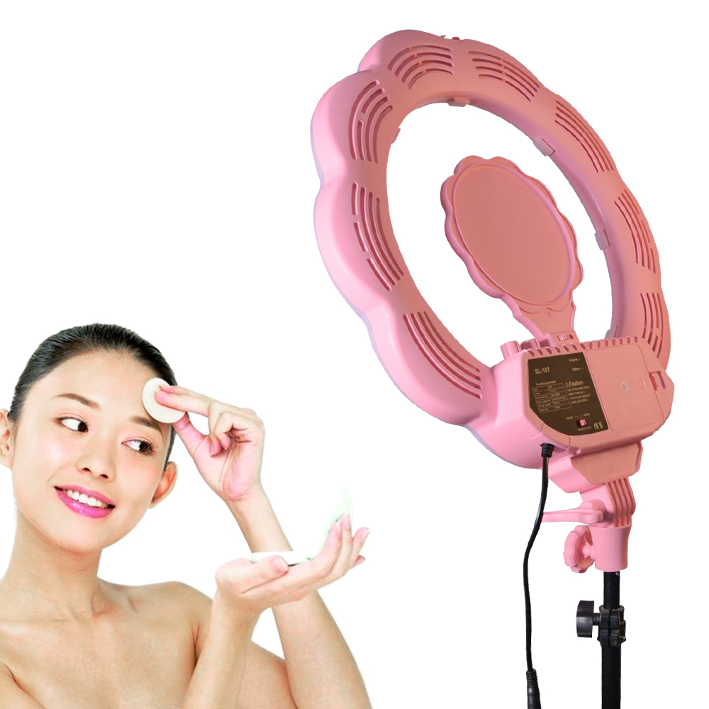 Đèn Led Ring Light Hình Hoa MD107P 3200-6000K Màu Hồng 18 inch